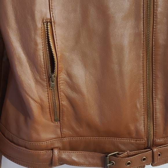 Brown Leather Jacket - Picture 3 of 10